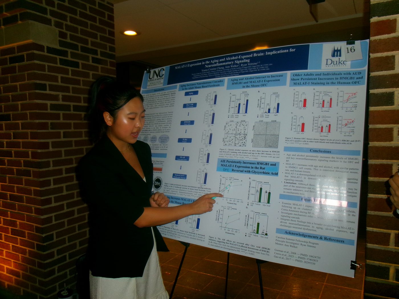 Presenting research at the Carolina Summer Fellowship Program