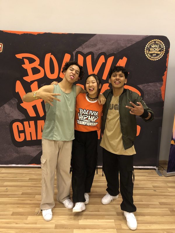 With my teammates after three months of training for Bolivia Hip Hop Championship